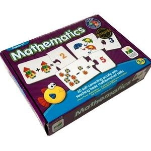Mathematics Math Match It Game Puzzle Set Skills Add Subtract STEM Basic Ages 3+